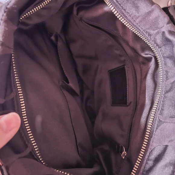 Coach Black Shoulder Bag with Heart Charms - Picture 5 of 9